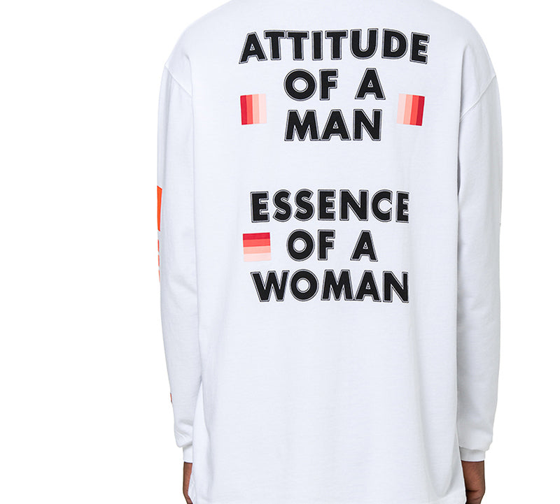 Men's HERON PRESTON Printing Long Sleeves White HMAB002F186000151088