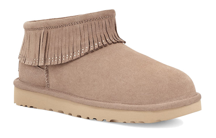 (WMNS) UGG Ultra Mini Fringe Bling 'Beige' 1121576-BCHW