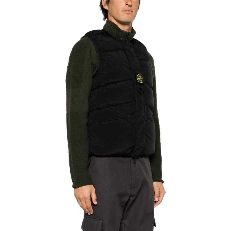 STONE ISLAND Quilted Reversible Down Vest 'Black' 7915G1119-V0029