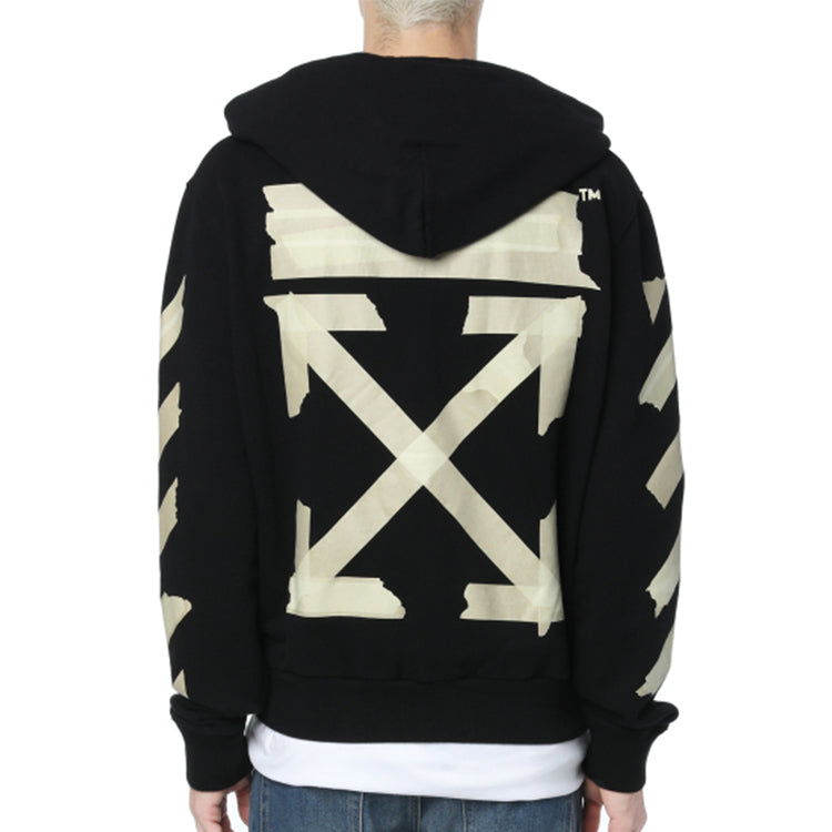 Men's Off-White Rubber Strap Arrow Printing Classic Black OMBE001G20FLE0021048