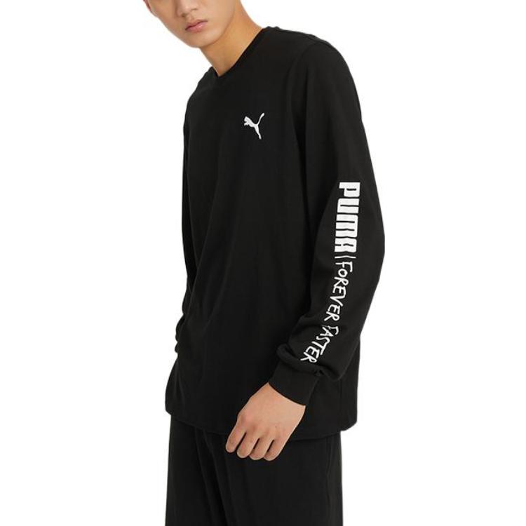 PUMA Handwriting Long Sleeve T-Shirt 'Black' 539531-01