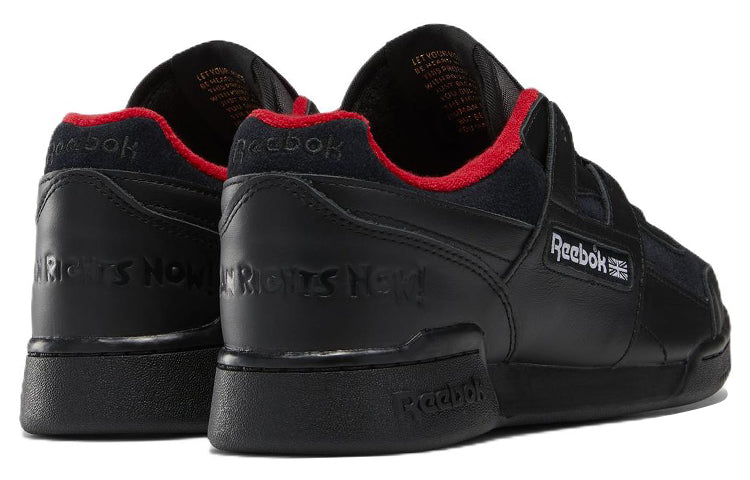 Reebok Workout Plus Casual Skateboarding Shoes 'Black Red' GZ3817