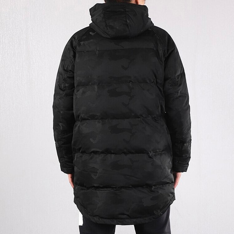PUMA Hoodie Down Coat Solid Jacket 'Black' 581641-01