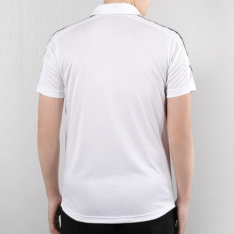 adidas D2m 3s Polo Logo Printing Sports Short Sleeve polo White DU1258