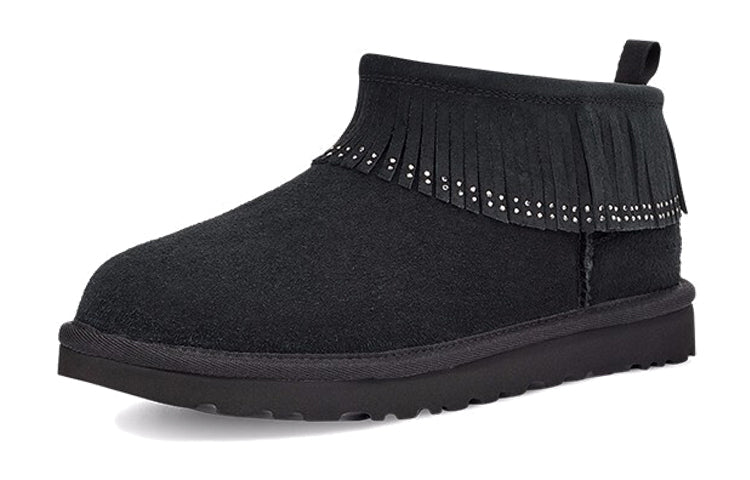 (WMNS) UGG Ultra Mini Fringe Bling 'Black' 1121576-BLK