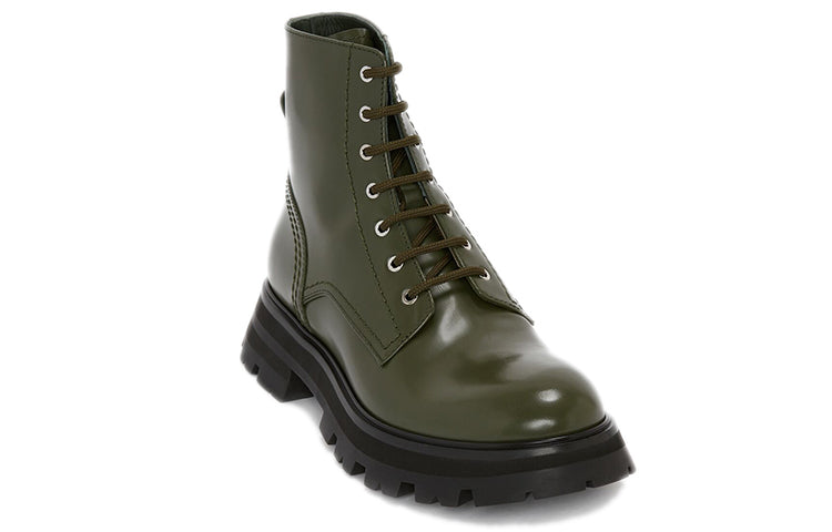 (WMNS) Alexander McQueen Wander Boot 'Khaki Green' 657569WHZ803230