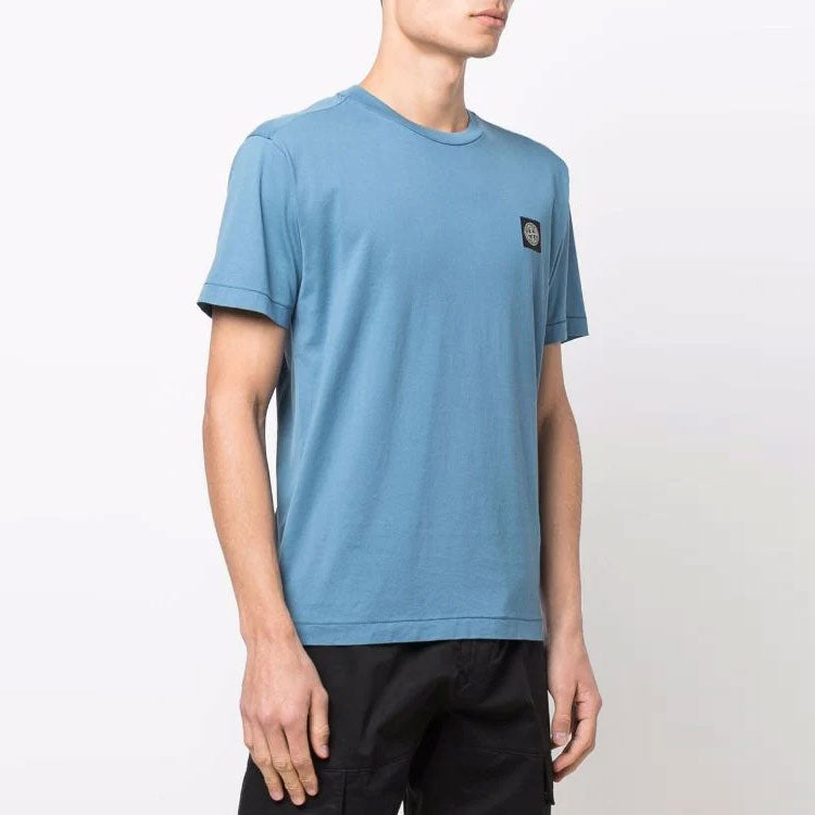 STONE ISLAND Patch T-shirt 'Mid Blue' 761524113-V0046