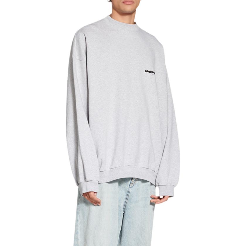 Balenciaga Strike 1917 Crewneck Sweater Oversized 'Light Grey' 699212TMVH21023