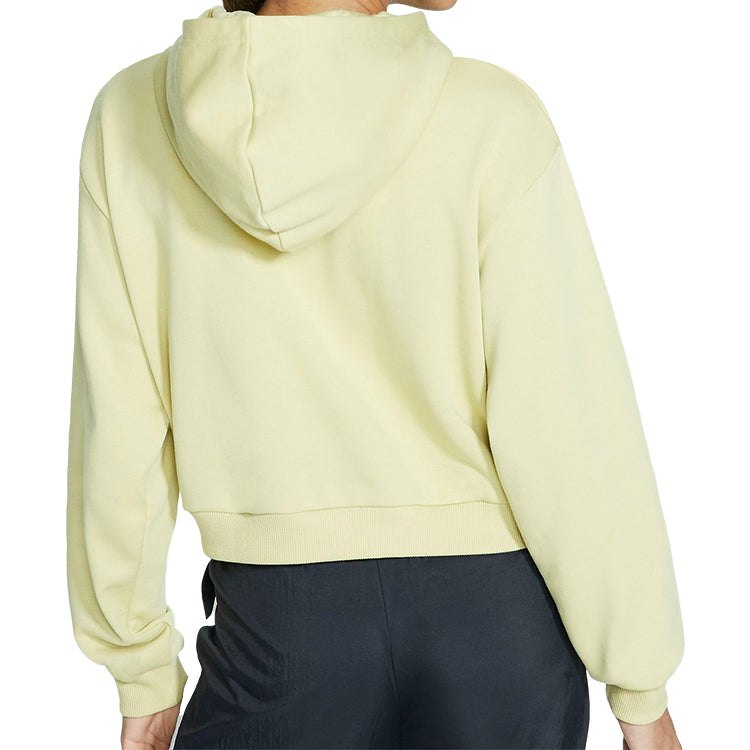 (WMNS) Nike Sportswear Crop Fleece Hoodie 'Tree Mist' CV1871-318