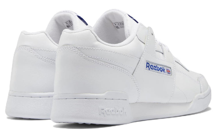 Reebok Workout Plus Casual Skateboarding Shoes Unisex White Blue HP5909
