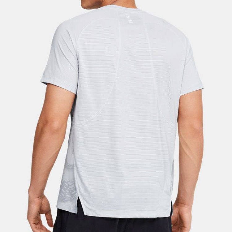 Men's Under Armour Iso-Chill Running Sports Short Sleeve Gray 1350134-014