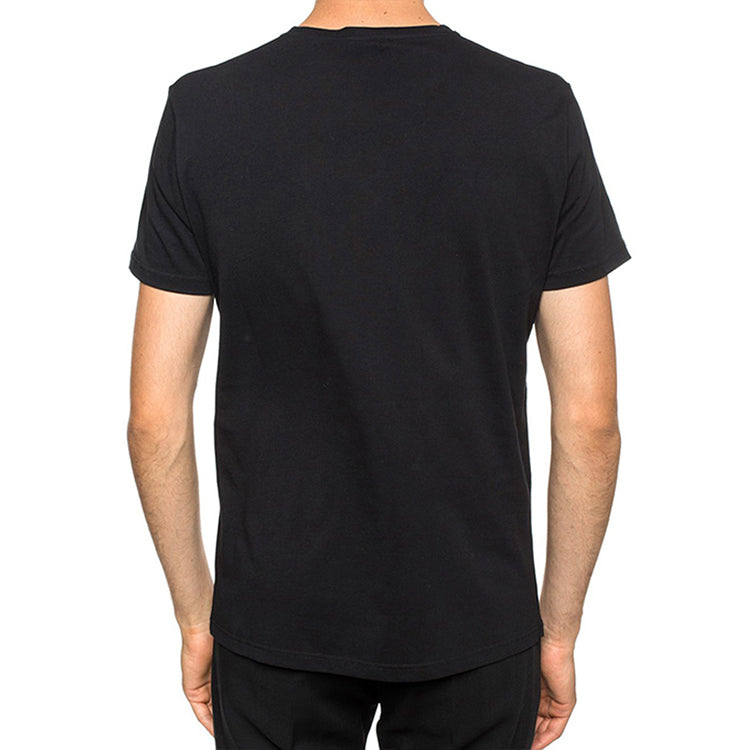 Men's Alexander McQueen Large Skeleton Printing Short Sleeve Black 582939-QNZ7B-0901