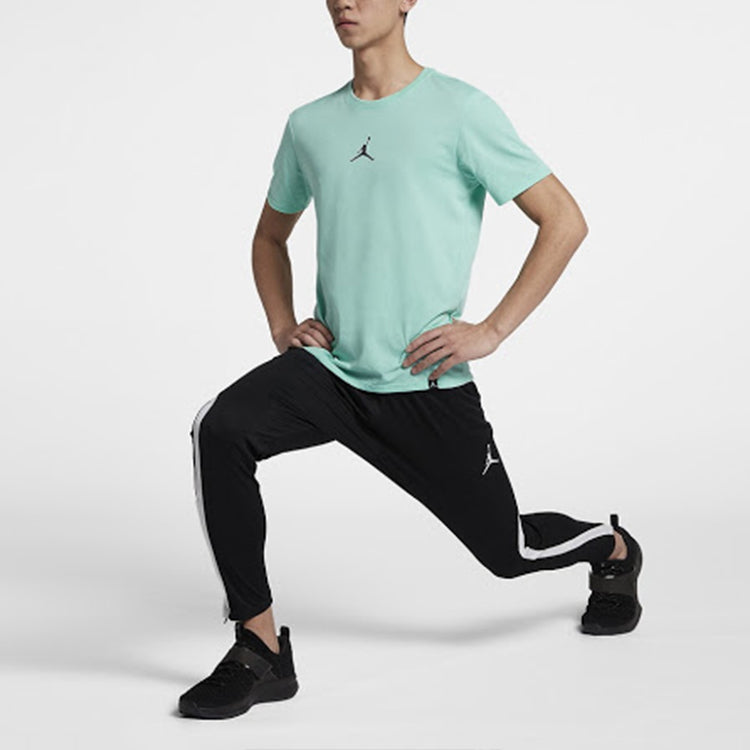 Air Jordan Iconic Quick Dry Training Sports Short Sleeve Green AR7416-350