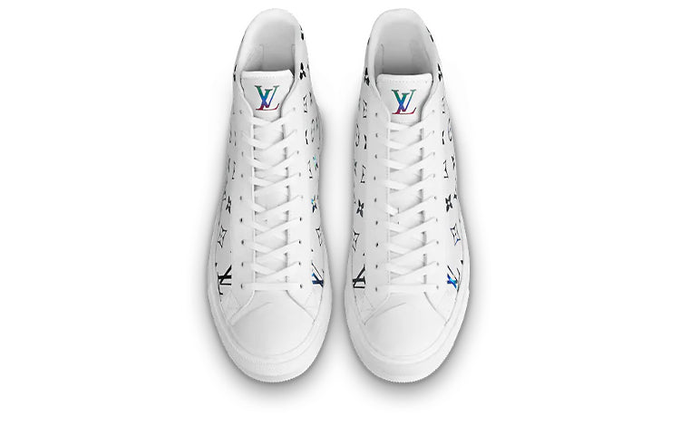 LOUIS VUITTON Tattoo Ankle Sneakers 'White with Colorful Monogram' 1A8KH6