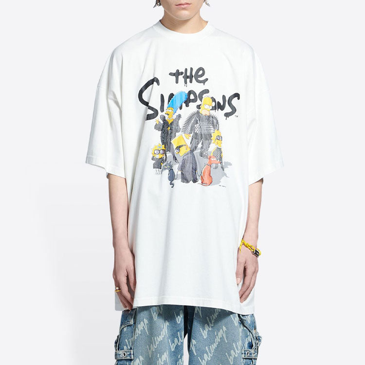 Balenciaga x THE SIMPSONS Oversized Cotton T-Shirt 'White' 676589TLVG70901