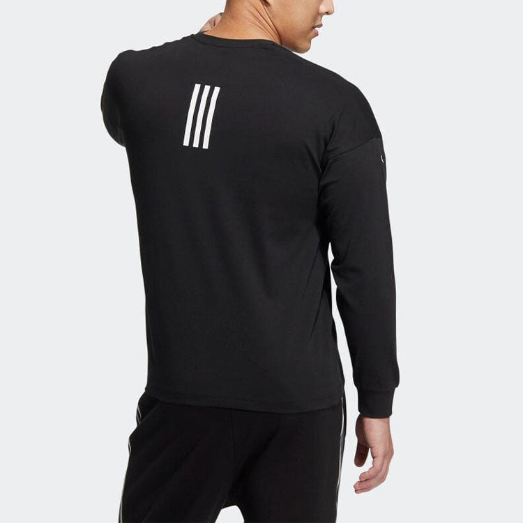 adidas Minimalistic Alphabet Printing Pullover Unisex Black HM2698