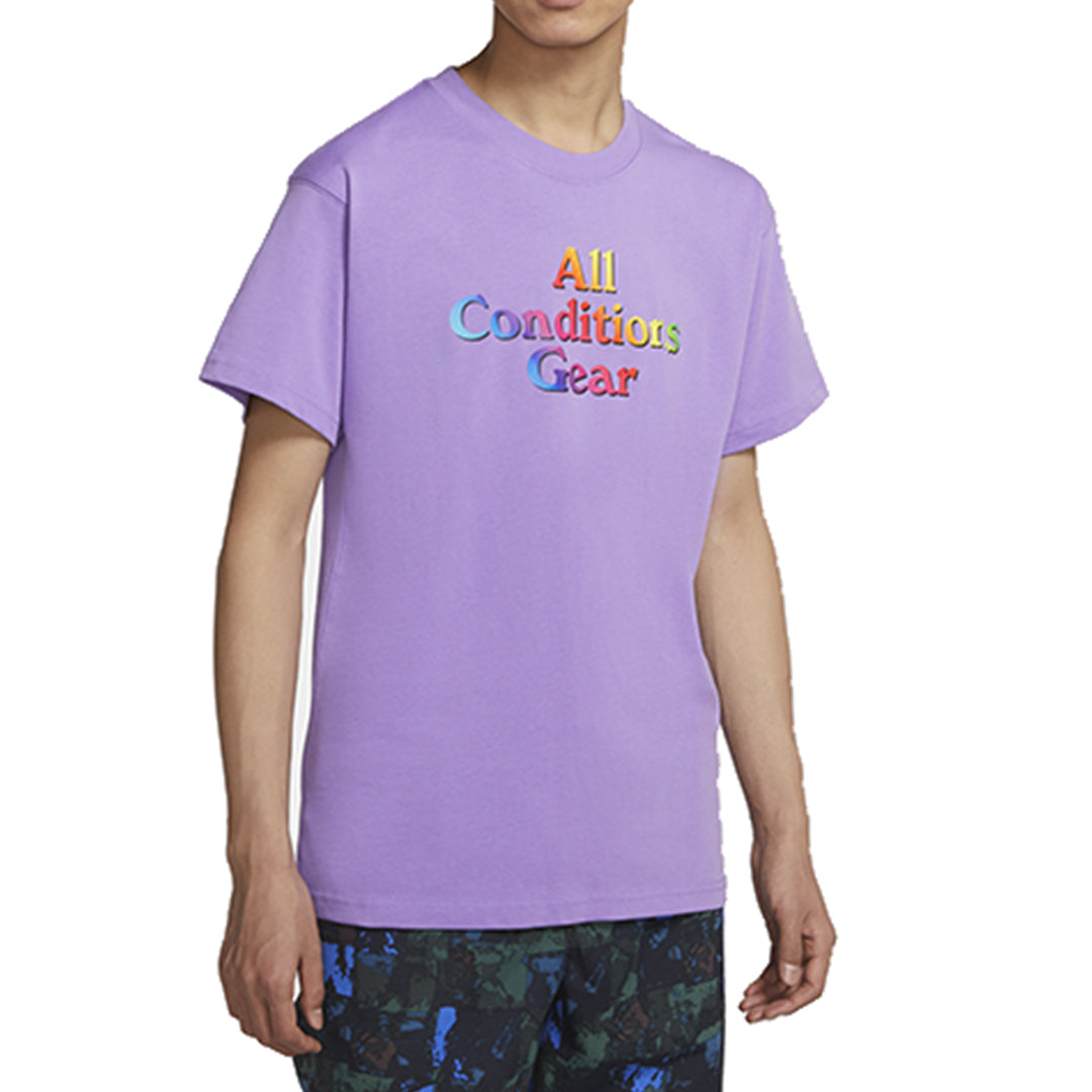 Nike ACG Alphabet Logo Casual Short Sleeve Couple Style Purple CV7548-583