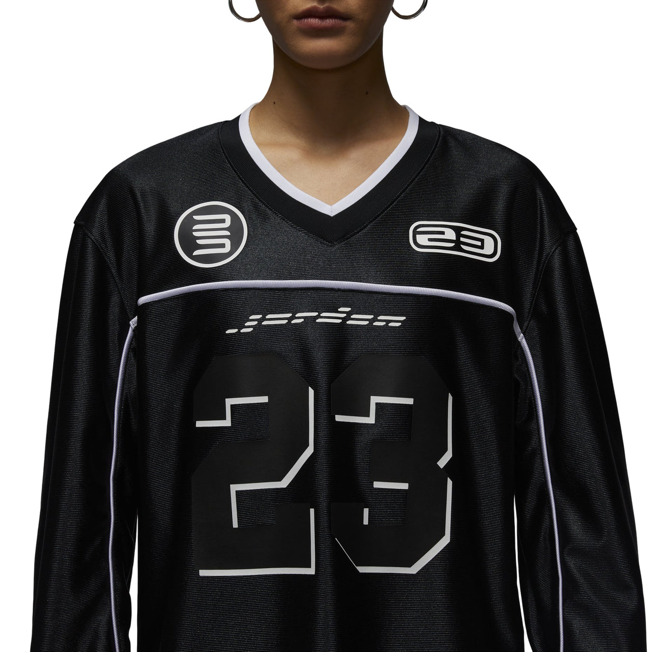 (WMNS) Air Jordan Long Sleeve Jersey Asia Sizing 'Black' HF9460-010