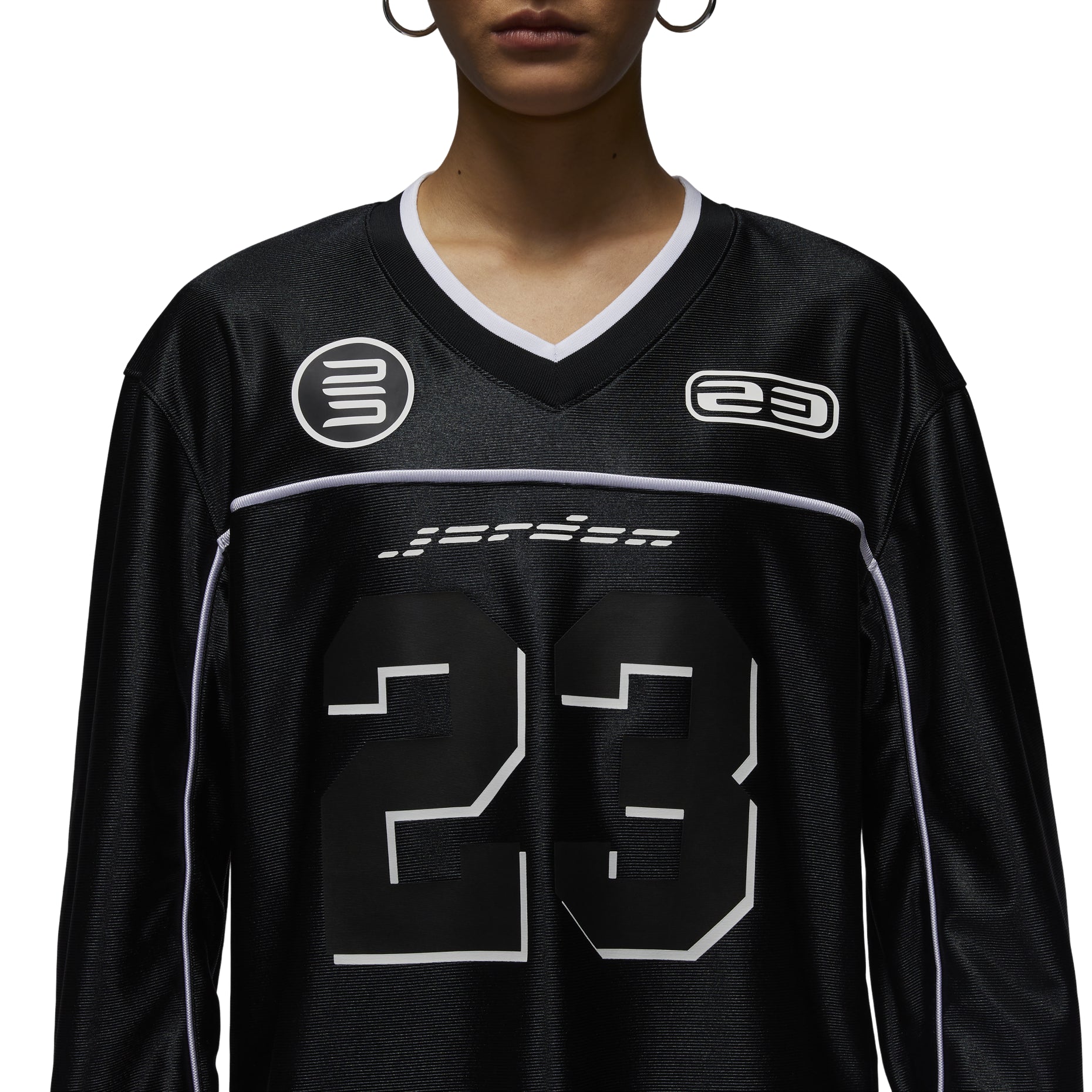 (WMNS) Air Jordan Long Sleeve Jersey Asia Sizing 'Black' HF9460-010