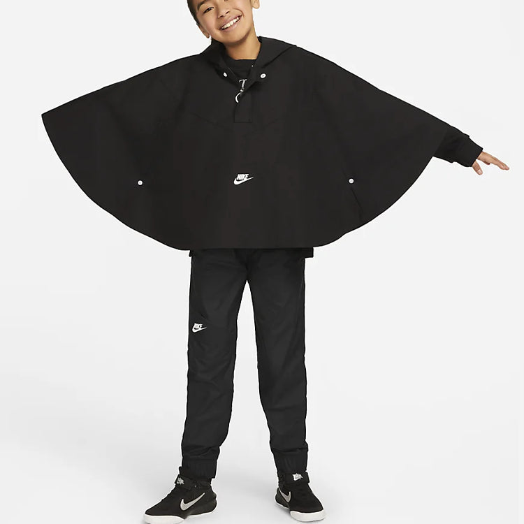 (GS) Nike Sportswear Kids Pack Loose waterproof Hooded Jacket Boy Girls Black DM8527-010