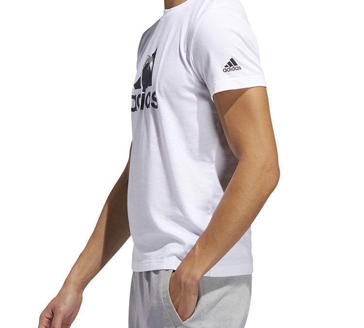 adidas M GFX T BOL INF Camouflage Sports Short Sleeve White FT2816