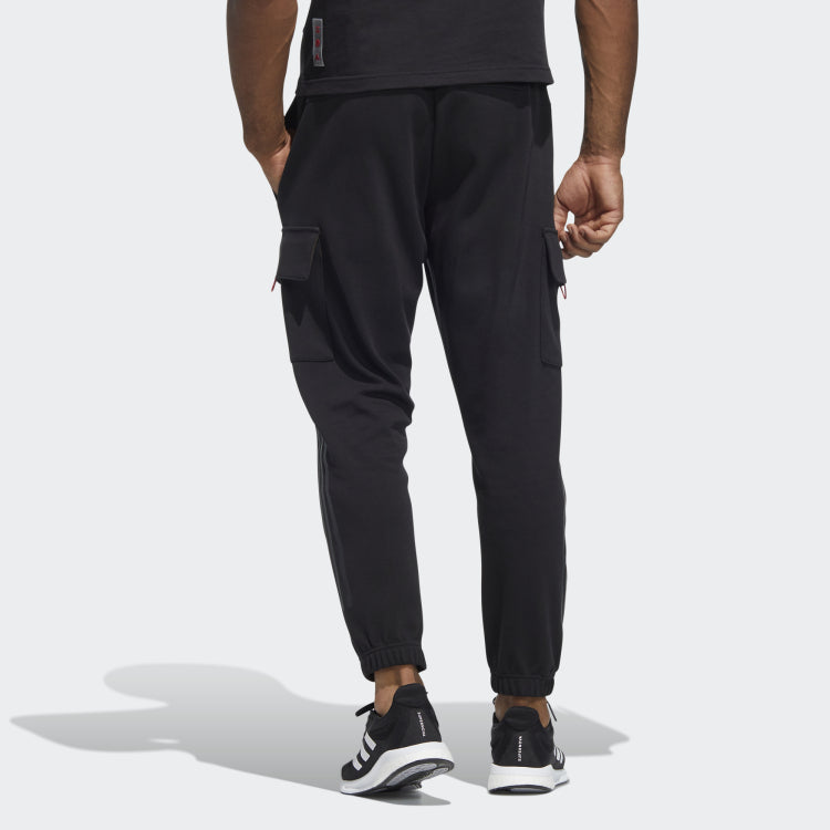 Men's adidas Cny Top Knpnt Side Pocket Cargo Lacing Casual Joggers/Pants/Trousers Black HC0254