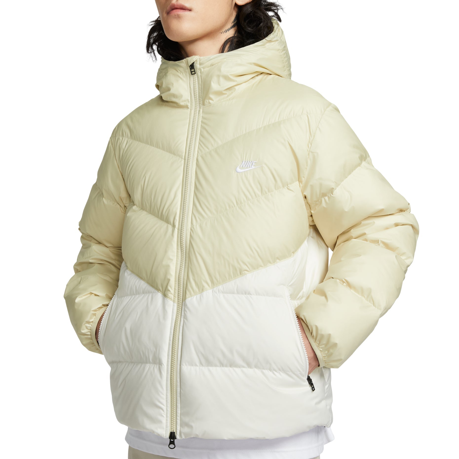 Nike Windrunner Down Jacket 'Light Khaki Sail White' HQ7791-229