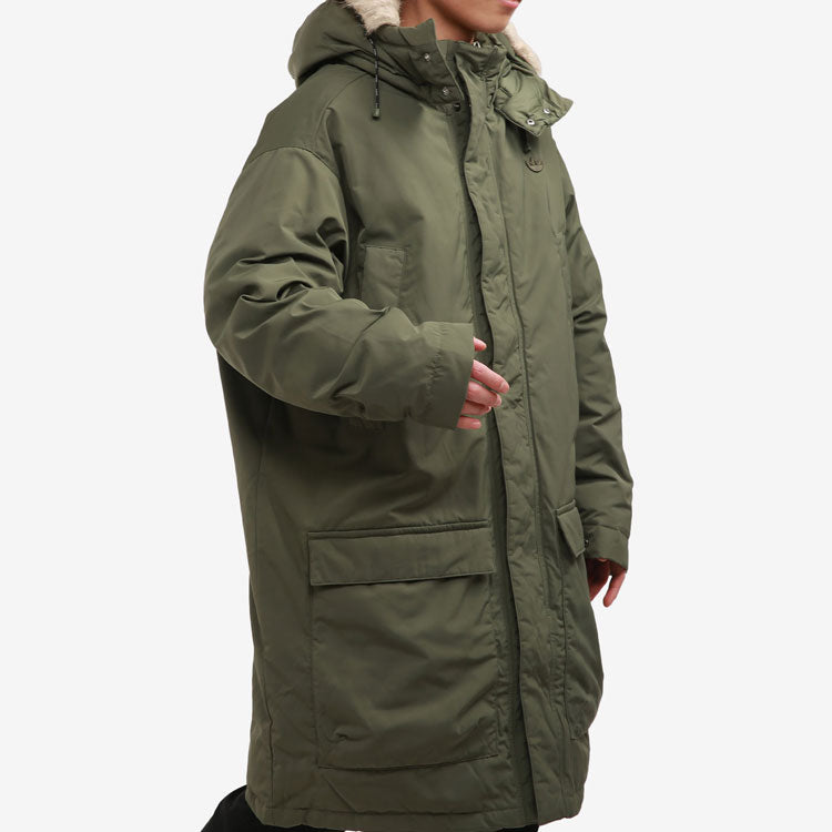 adidas originals Down Fur Parka Casual Sports Stay Warm hooded down Jacket Green GE1317