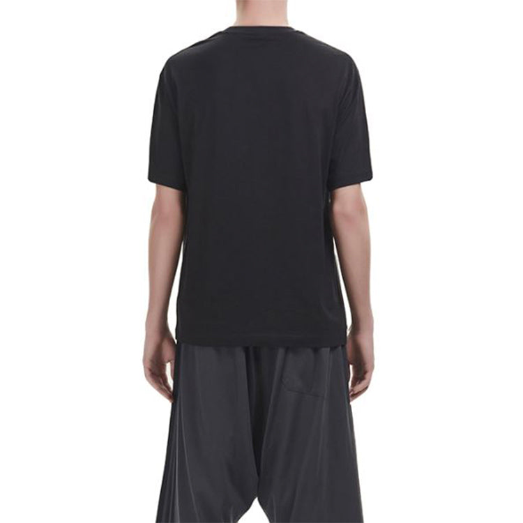 Men's Y-3 Logo Pattern Casual Round Neck Short Sleeve Black DY7137