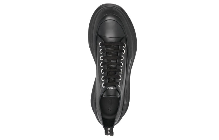 Alexander McQueen Tread Slick Canvas Sneakers 'All Black' 705662WHZ621081