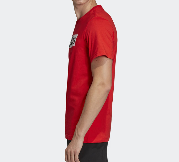 adidas Alphabet Logo Sports Short Sleeve Red DV3053