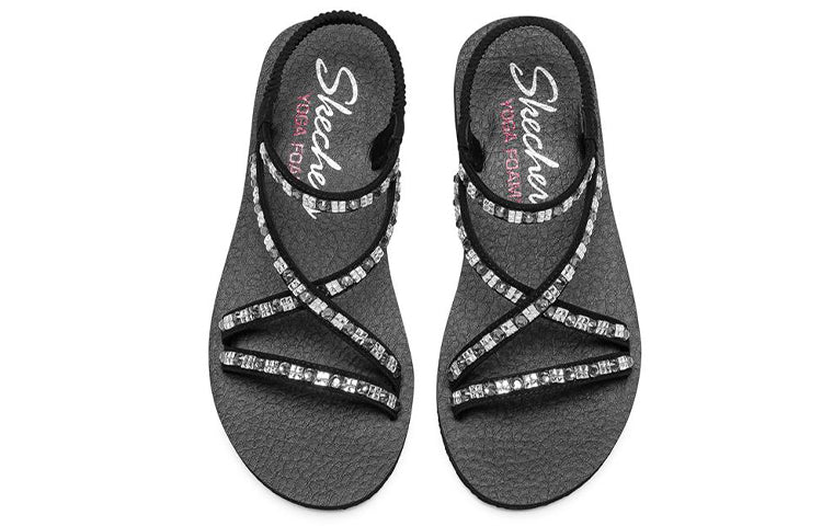 (WMNS) Skechers Meditation 'Black' 119144-BLK