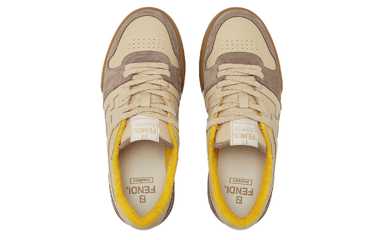 FENDI Match Low Top Suede 'Yellow Beige' 7E1493AHH2F1FHU