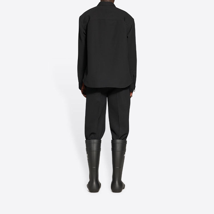 Balenciaga Wool Shirt Jacket 'Black' 704451TIT221000