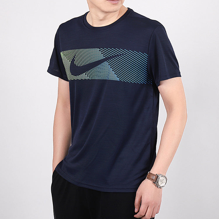 Nike Dri-Fit Superset Printing Short Sleeve Navy Blue CT3534-451
