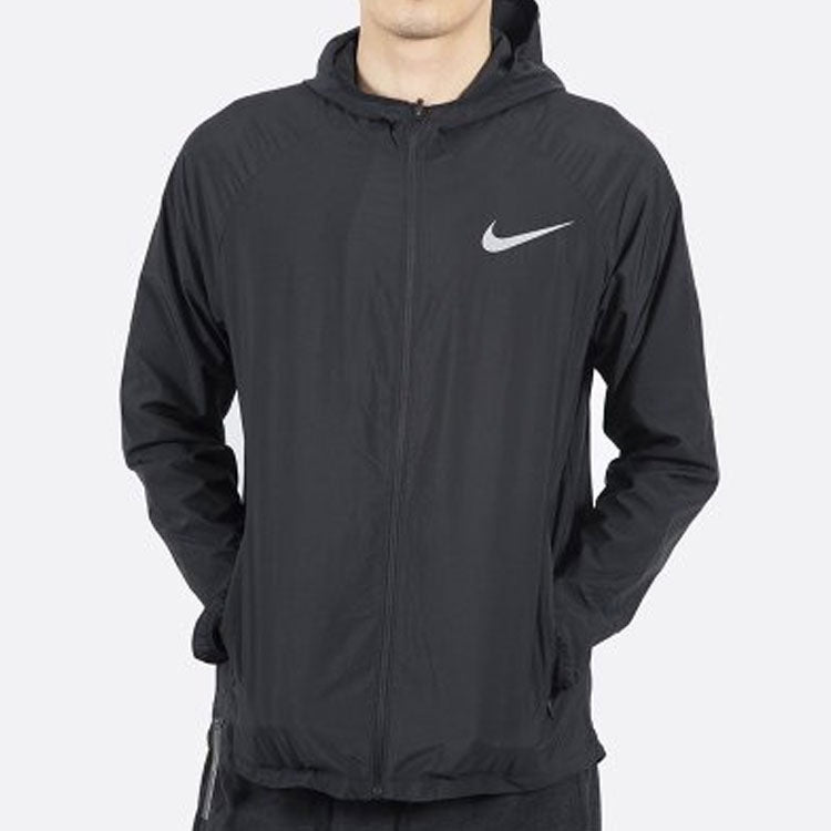 Nike Quick-drying Sports Windbreaker Hooded Jacket 'Black' CD8347-010