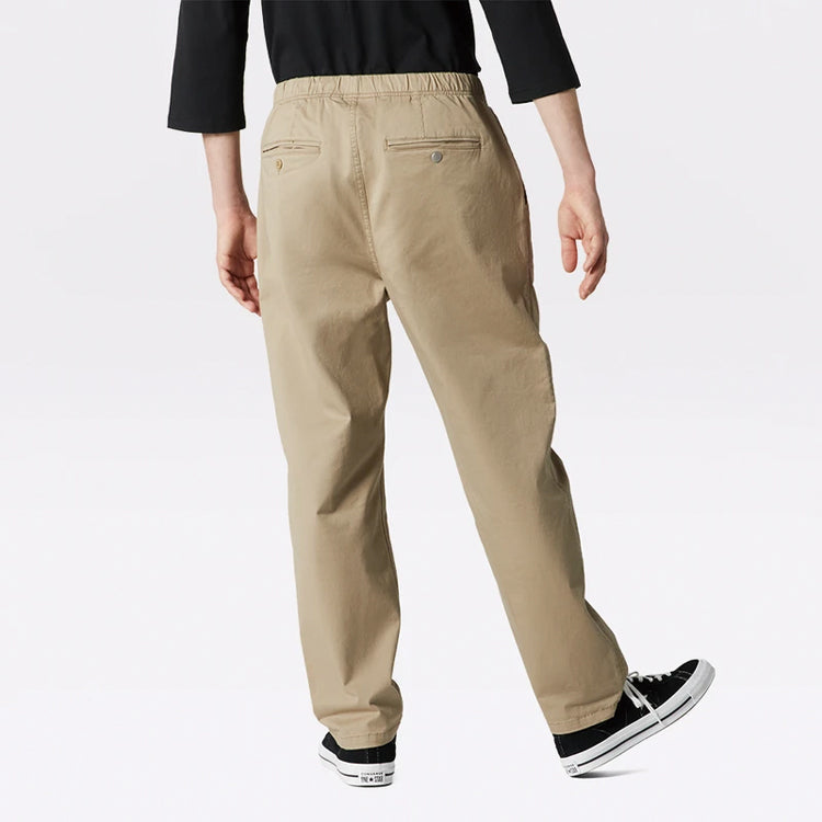 Converse Logo Small Label Straight Woven Casual Pants Khaki 10018387-A01