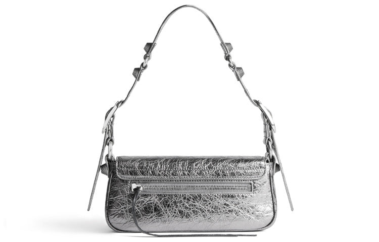 (WMNS) Balenciaga Le Cagole Xs Sling Bag Metallized 'Silver' 7716700GT3Y8103