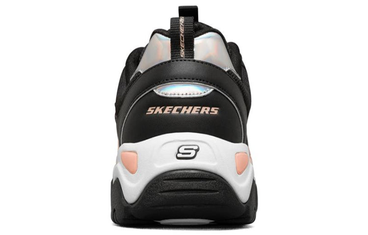 (WMNS) Skechers D'lites 2.0 Low-top Running Shoes Black/White/Pink 66666312-BKPK