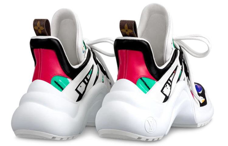 (WMNS) LOUIS VUITTON Archlight Calfskin Printing Sneakers White 1A58BA