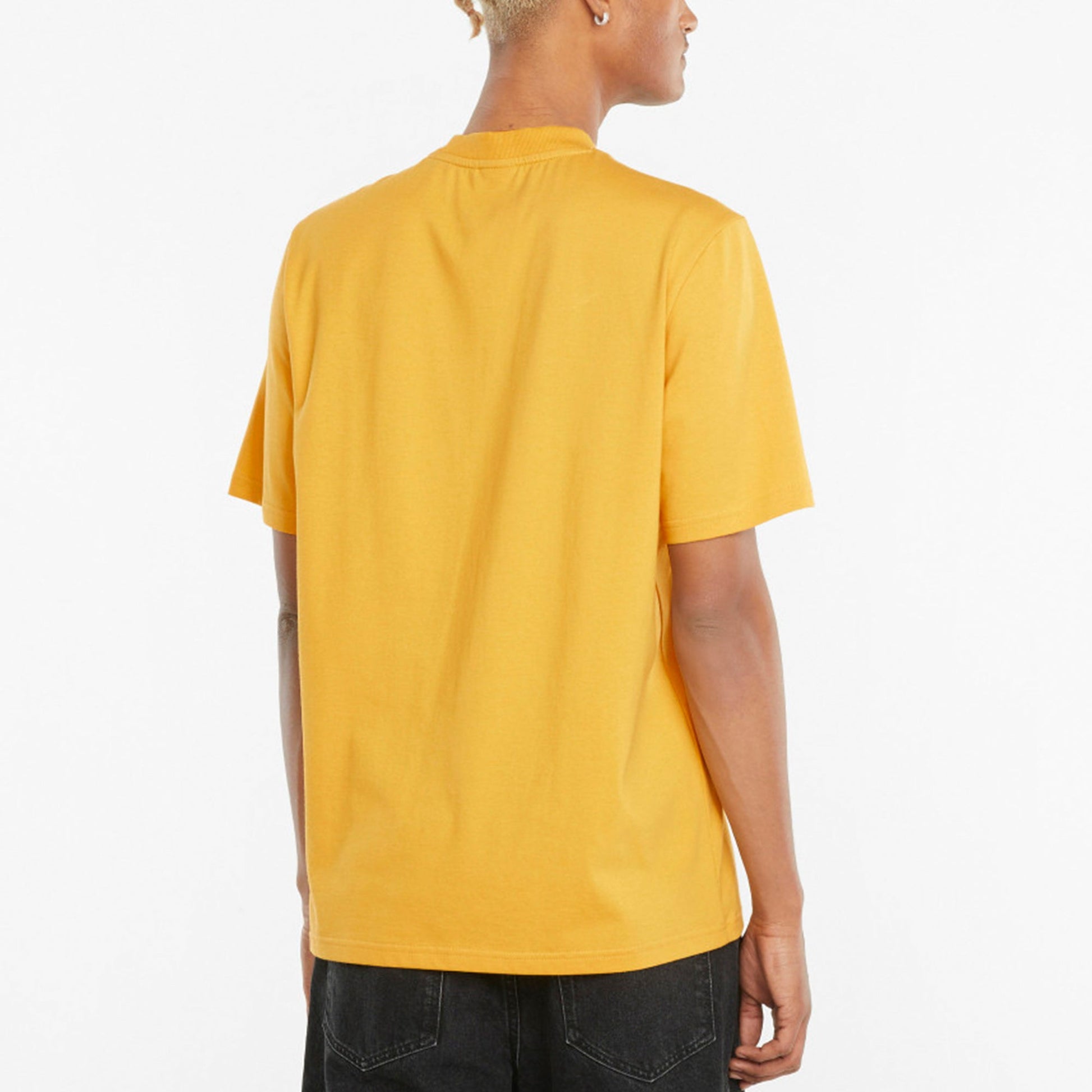 PUMA x FIRST MILE Crossover Pocket Small Label Solid Color Sports Short Sleeve Yellow 532337-37