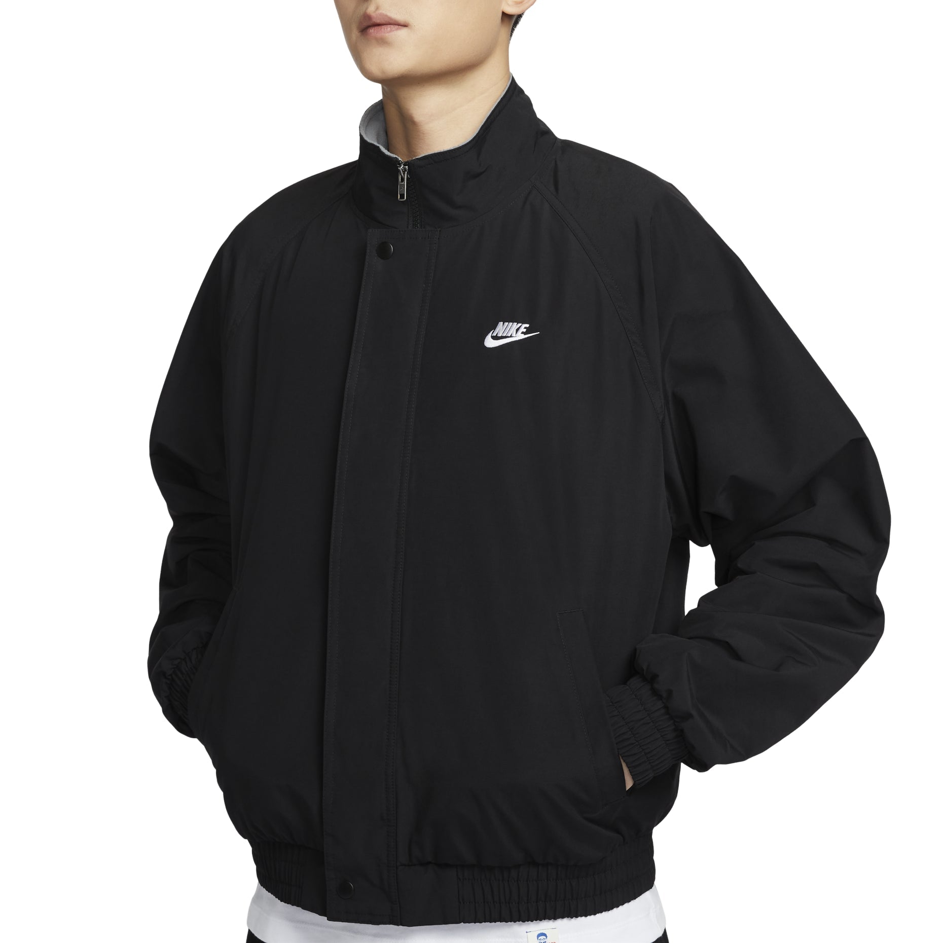 Nike Club Futura Jackets Asia Sizing 'Black White' FZ0657-010