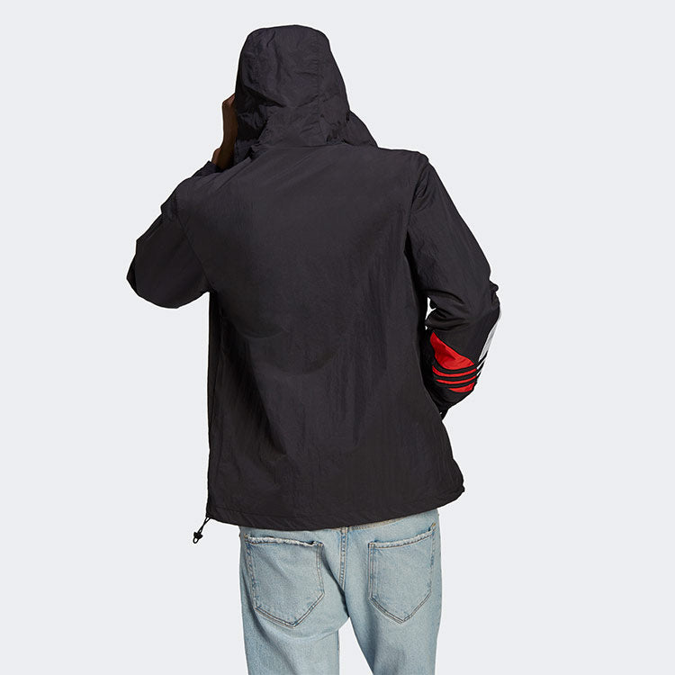 adidas originals MENS Tricol Windbreaker Sports Jacket Black GN3559