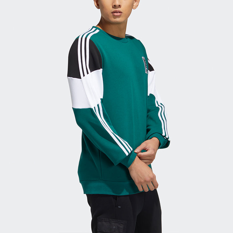 adidas neo M Brlv Sweat Sports Round Neck Pullover Long Sleeves Forest Green GU0842