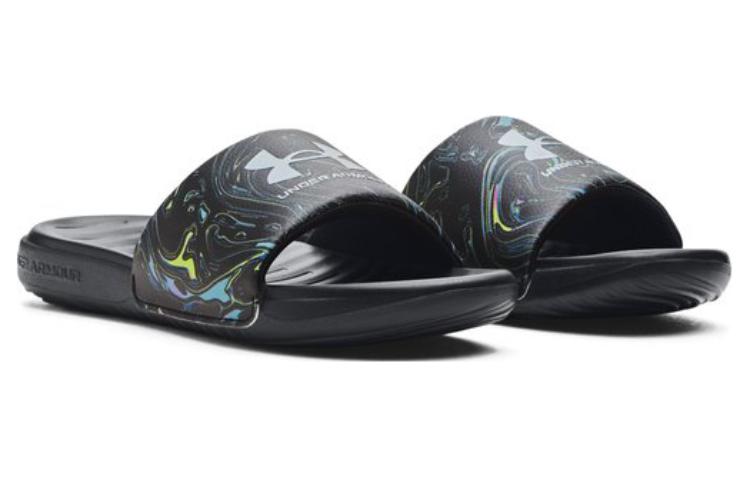 (WMNS) Under Armour Ansa Graphic Slides 'Black Marble' 3024436-010