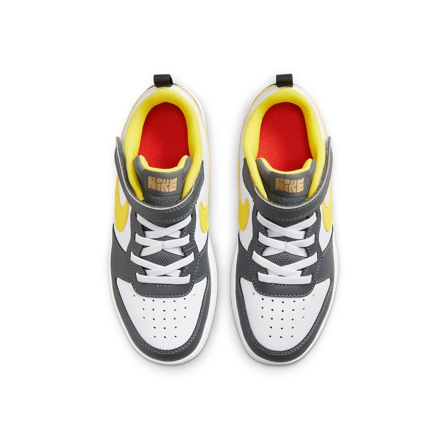(PS) Nike Court Borough Low 2 SE 'White Gray Yellow' DO6689-100
