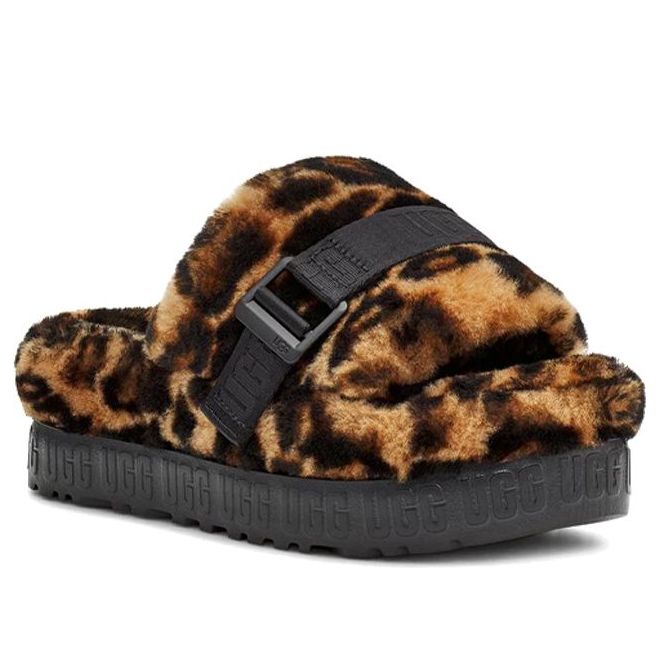 (WMNS) UGG Fluffita Panther Print Slide 'Brown' 1122556-BTC