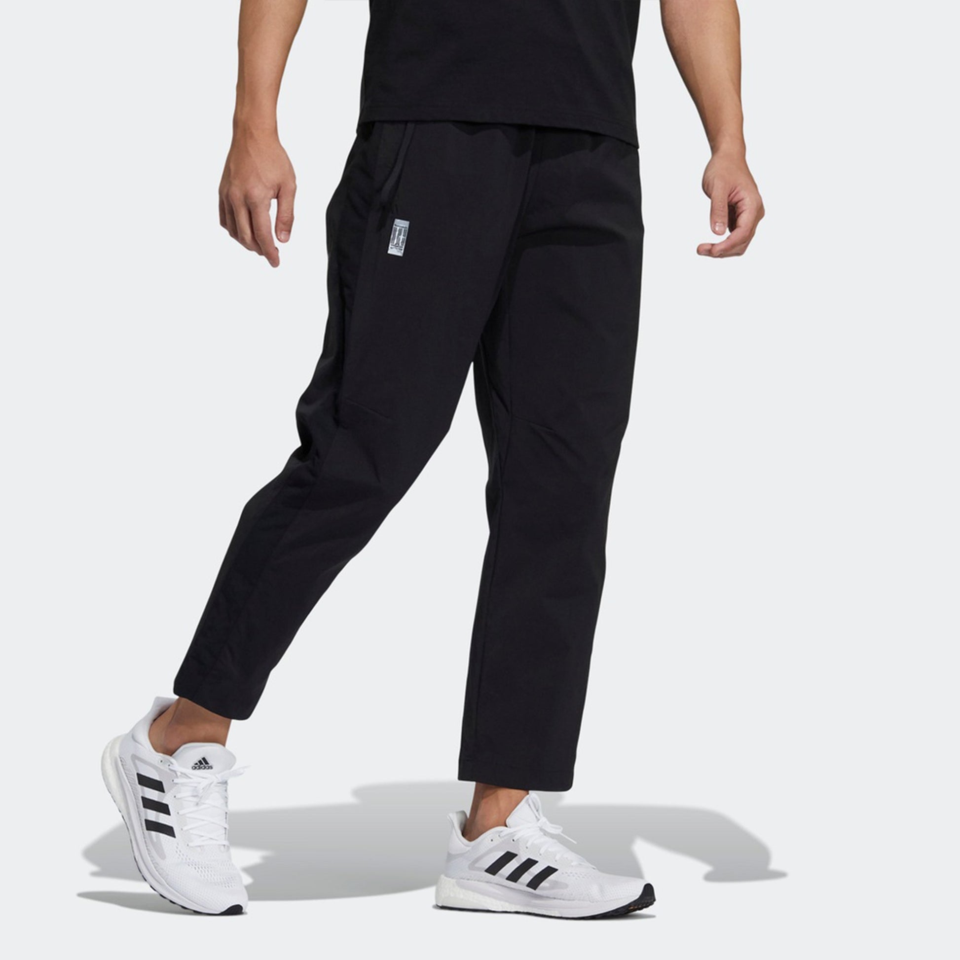adidas Wj Pnt Wv Lt Series Woven Solid Color Casual Sports Pants Black GP0871