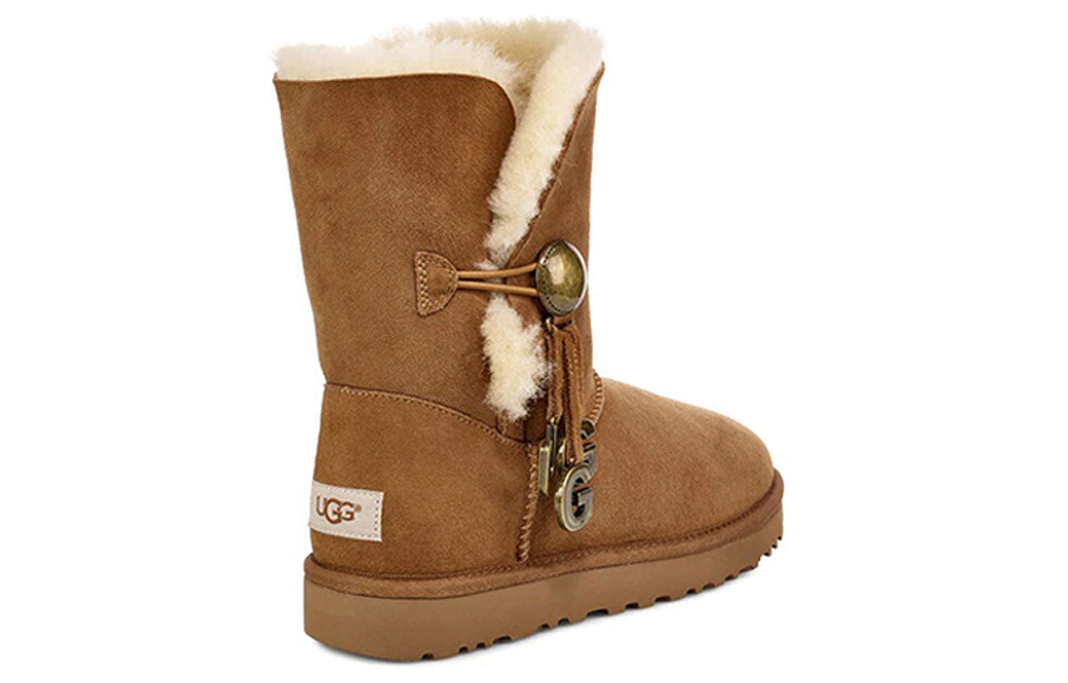 (WMNS) UGG Bailey Button Brown 1096969-CHE