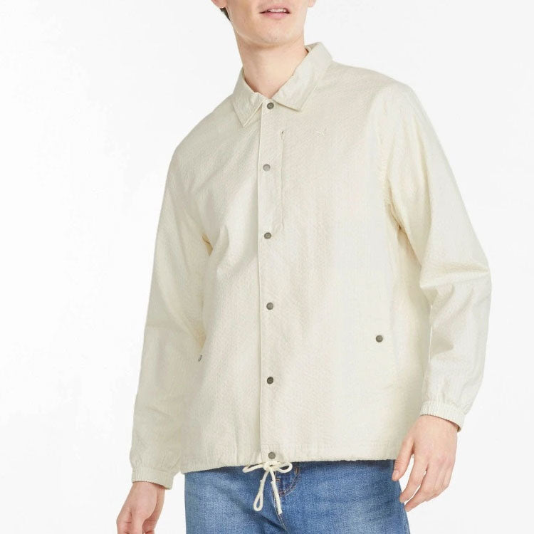 PUMA Mmq Seersucker Shirt Jacket 'White' 533467-65